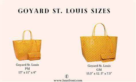 goyard gm tote dimensions|Goyard tote sizes comparison.